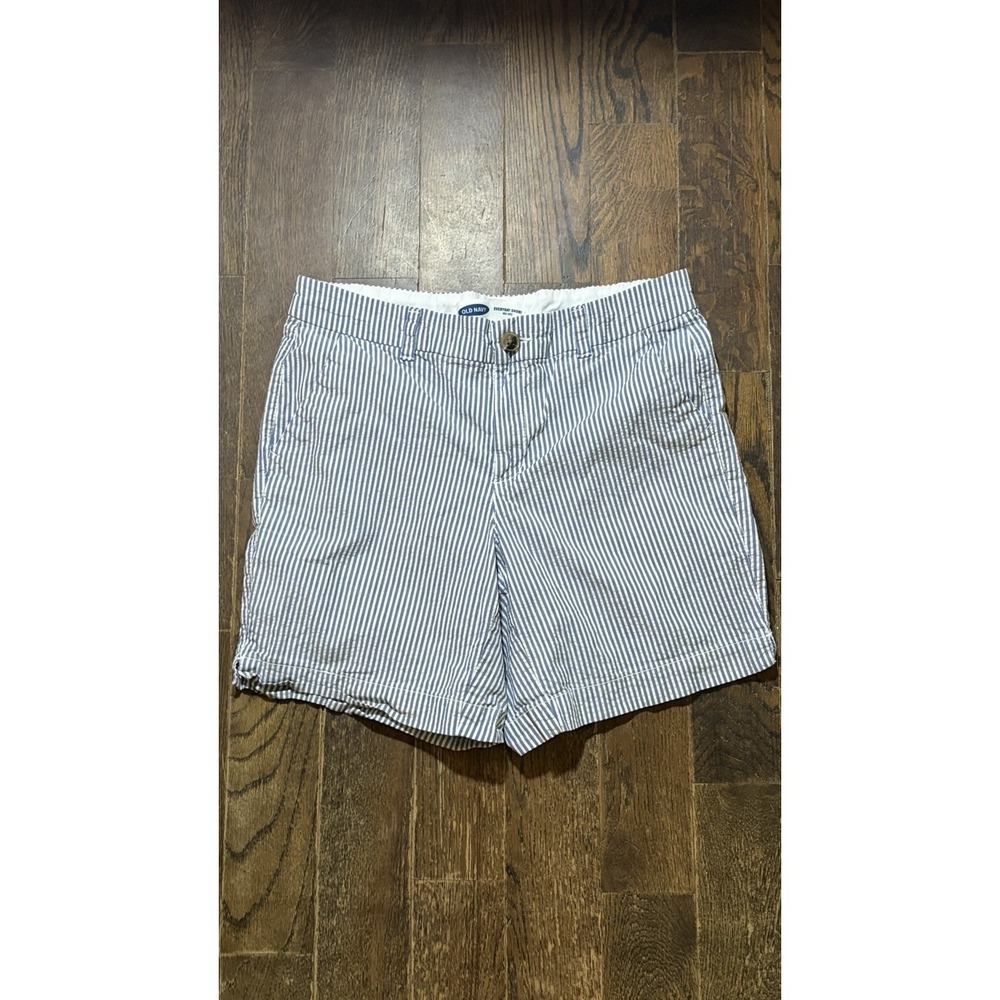 Old Navy Everyday Short Mid Rise Seersucker Chino Shorts 6 Coastal Preppy Golf